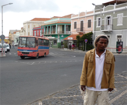 Ivandro in main street Mindelo