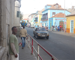 street outside fish markets, Mindelo