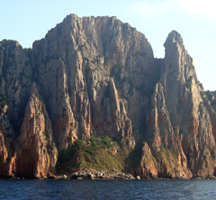 Craggy western coastline of Corsica
