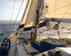 Smooth sailing on the Pacific Ocean