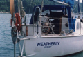 cockpit and stern with windvane