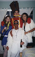 Daphne from Scooby Doo (Yanette), Slim Jim (Al), Rich Chick (Yvonne), Puffy (Pablo)