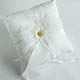satin daisy ring pillow