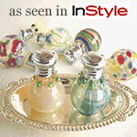 blown glass salt and pepper shakers