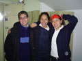 Ross, Malchik and I, and yes, Malchik has a thong on her head