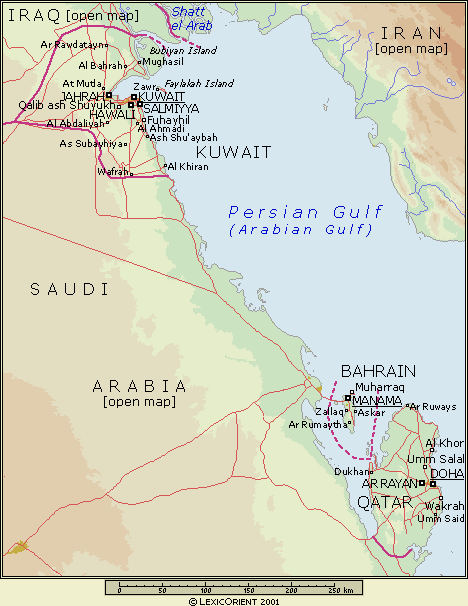 Map of Bahrain
