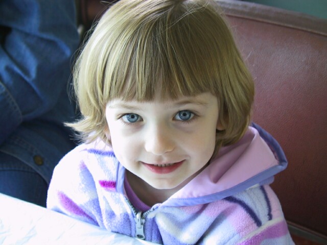 Kayla on the train