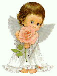 angel with flower