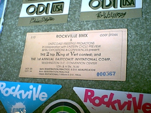 My ticket to see the KOV Ninjas in DC