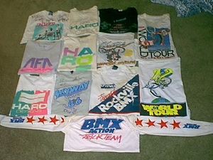 My Rockville BMX summer tour shirt collection
