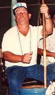 Dad clowning around 
at a luau