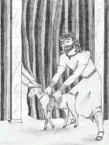 Hands through the curtain