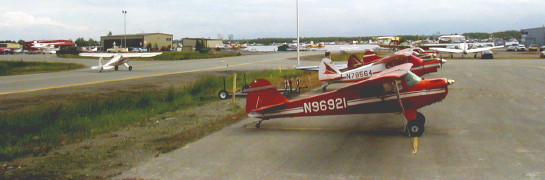 Airfield in Anchorage where roads double as runways! (JAYWALKING CAN BE DANGEROUS TO YOUR HEALTH!)