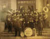 Original Westerville Band (1919-1936). This picture presumed to be taken following a parade in 1924, in front of the First Presbyterian Church on W. College Ave.