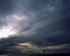 Photo of a stormy sky over the sea