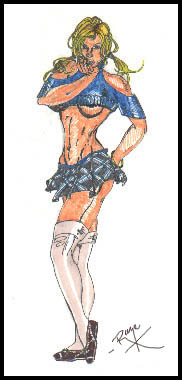 Drawing of 'Tina' Character