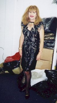 A short black and silver beaded dress which fitted perfectly