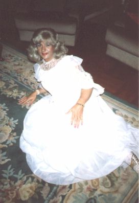 White Organza and Lace Gown