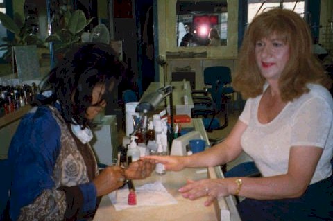 Queenie Philips doing my nails