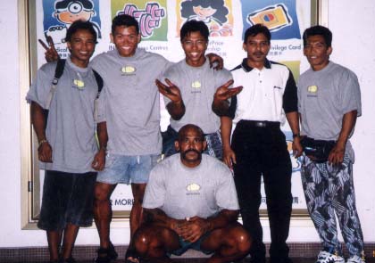 Us Outside Kreta Ayer Theatre during 1998 Nationals