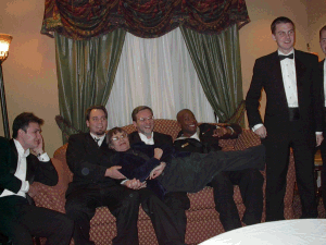 Another Picture of Alumni and Faculty