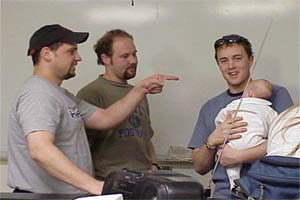 Brett, Jeff and Trevor with baby