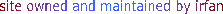 site owned and maintained by irfan