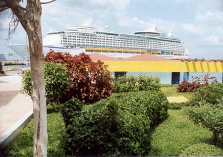 Voyager of the Seas docked in Cozumel