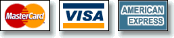 American express, visa, mastercard.