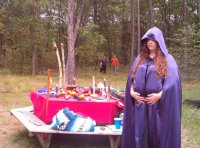 HPs Tonya with Altar, Mabon 2003