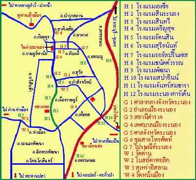 แผนที่ตลาดระนอง