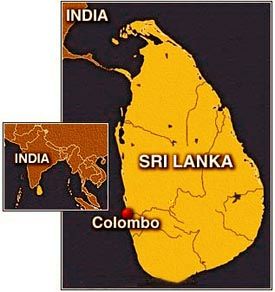 Sri Lanka Location Map