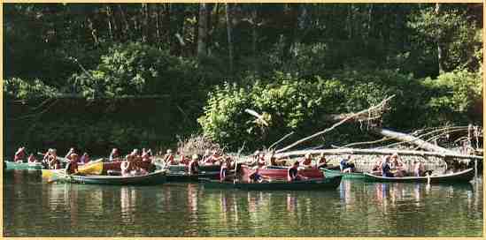 Scouts and Guides from Denmark on canoe and hiking tour