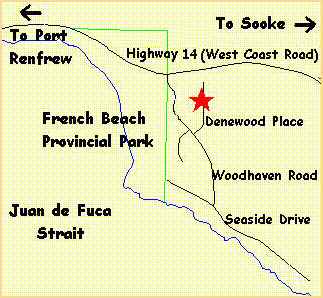 Detailed map from Highway to our location