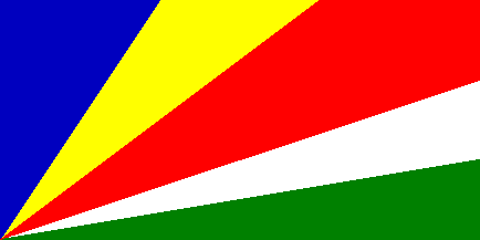 The Flag of The Republic of The Seychelles