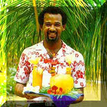 Image of a smiling waiter 