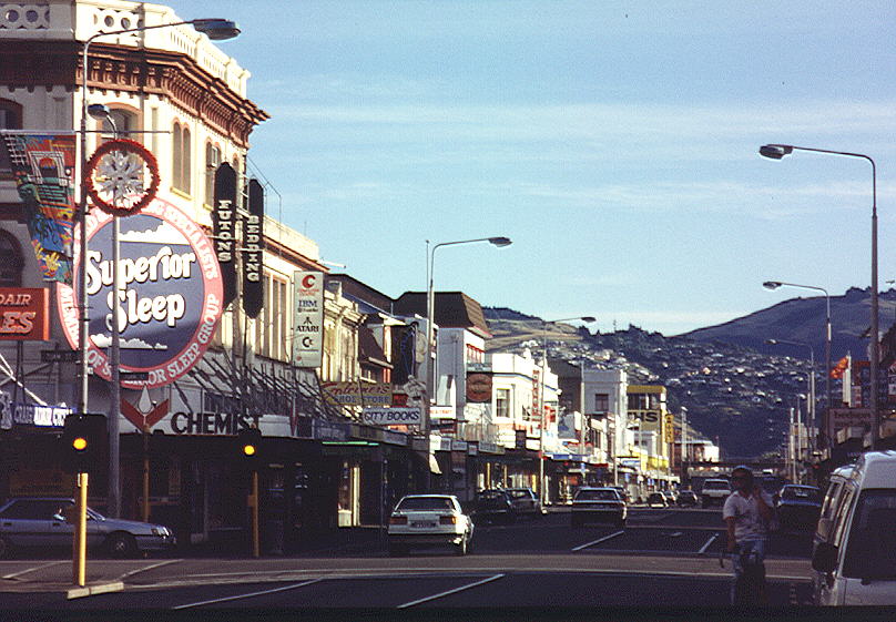 The street of Christchurch, New Zealand