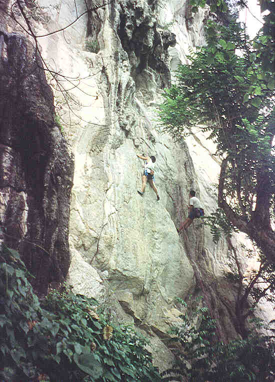 Top roping at NanYang wall