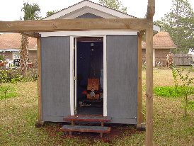 The rear entrance.