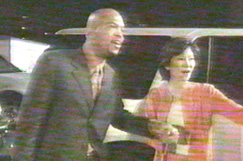 Julie Chen greets Will Mega at the Big Brother 200 Premiere
