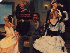 DRACULA: THE MUSICAL - Francis Wilson Playhouse - 1995 (left to right: Danielle, Rose, Mitch, Stephanie and me, performing Dracula Bites)