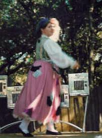 THE PRINCESS AND THE OGRE - Harlequin Theatre Company at the Bay Area Renaissance Festival - 1997 (me as Fiona doing a little dance of joy)