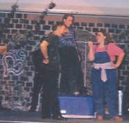 GODSPELL - First United Methodist Church - 1997 (left to right: Phil, Meghan and me performing Learn Your Lessons)