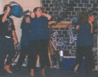 GODSPELL - First United Methodist Church - 1997 (left to right: Phil, Nancy, me, Kathy and Meghan performing Prepare Ye The Way)