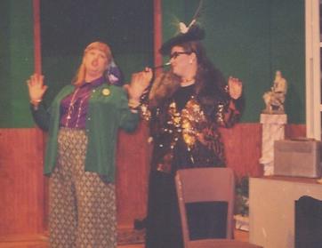 MUSICAL COMEDY MURDERS OF 1940 - Centrestage Productions/SPJC - 1997 (left to right: Nancy as Bernice and me as Marjorie)