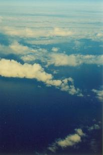 View of the North Atlantic from the air