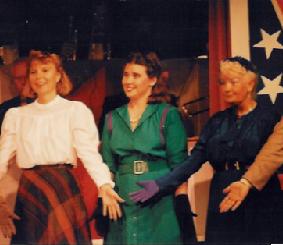 OVER HERE! - Seminole Players/Tides Dinner Theatre - 1995 (left to right: Leslie, me and Joan performing Wartime Wedding)