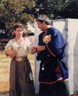 THE RELUCTANT PRINCE - Medieval Faire - 1989 (left to right: me and Brandt as Sarah and Herschel)