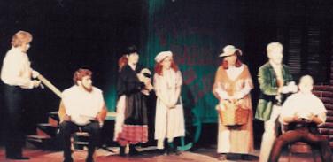 SWEENEY TODD - St. Petersburg Little Theatre - 1994 (left to right: Michael (Sweeney Todd), Kirk, me, Kathy, Helen, Matthew and Brad, performing The Contest)