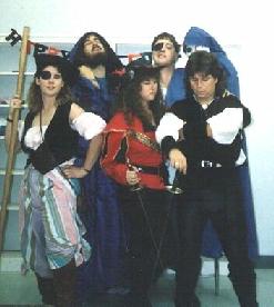 PIRATE QUEEN - Medieval Faire - 1990 (left to right: Brandt, Mark, Fate, me, Ruth and Kurt)